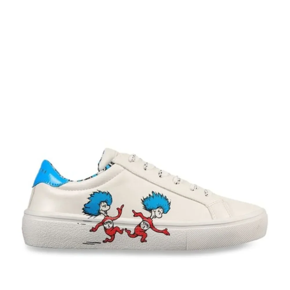 Skechers X Dr. Seuss Goldie 2.0 Two Things White Blue Red Sneaker Size 7… - Picture 2 of 9